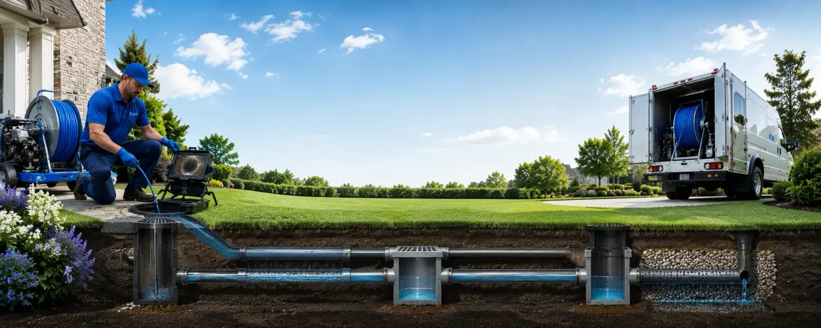 Outdoor drain cleaning information for Albany, IL